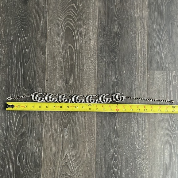 Authentic Gucci Runway Logo GG Sterling Silver Adjustable Necklace - Picture 10 of 13